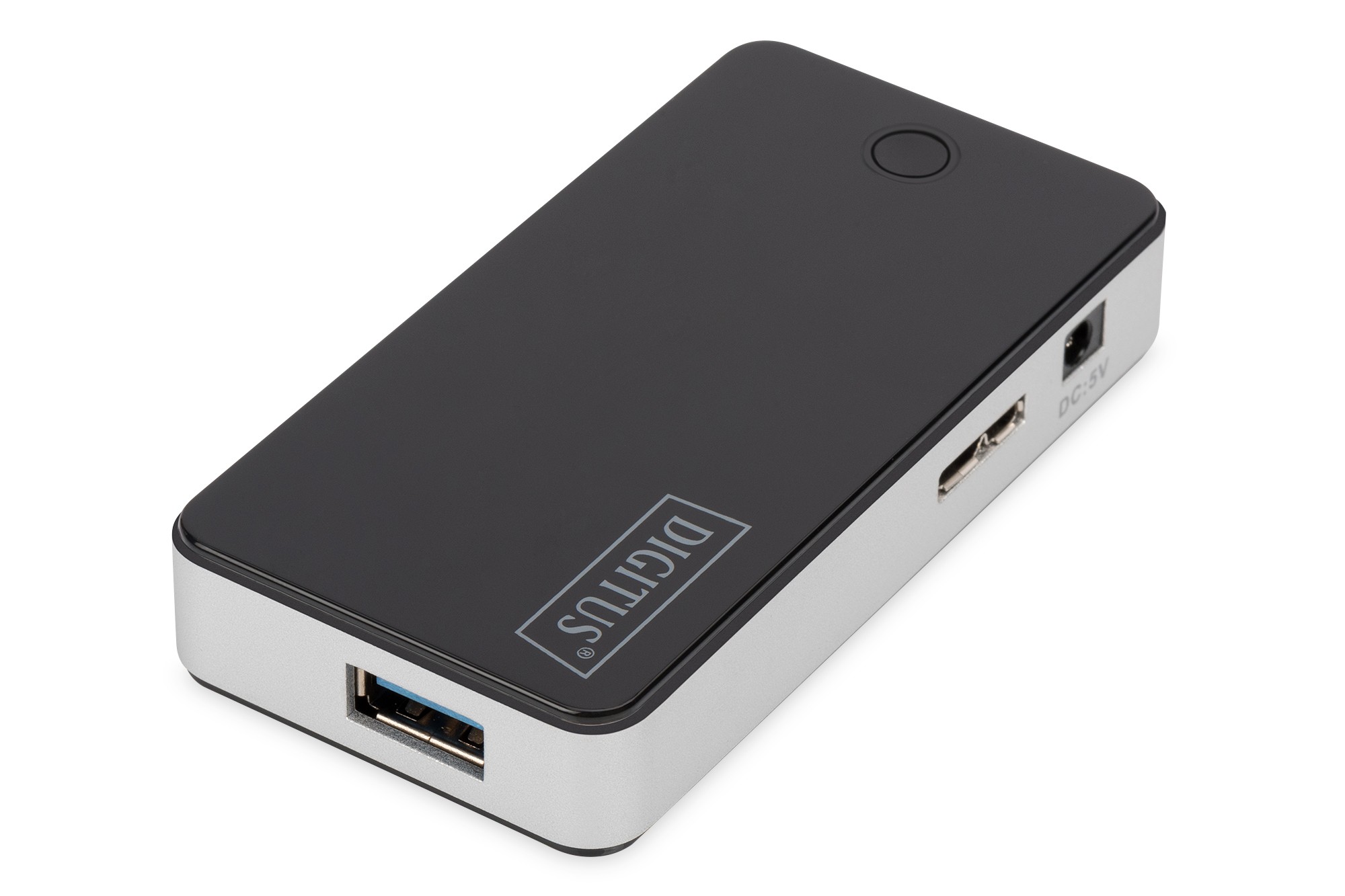 DIGITUS USB 3.0 Hub, 4-girişli siyah Süper Hızlı USB (5Gbps) 