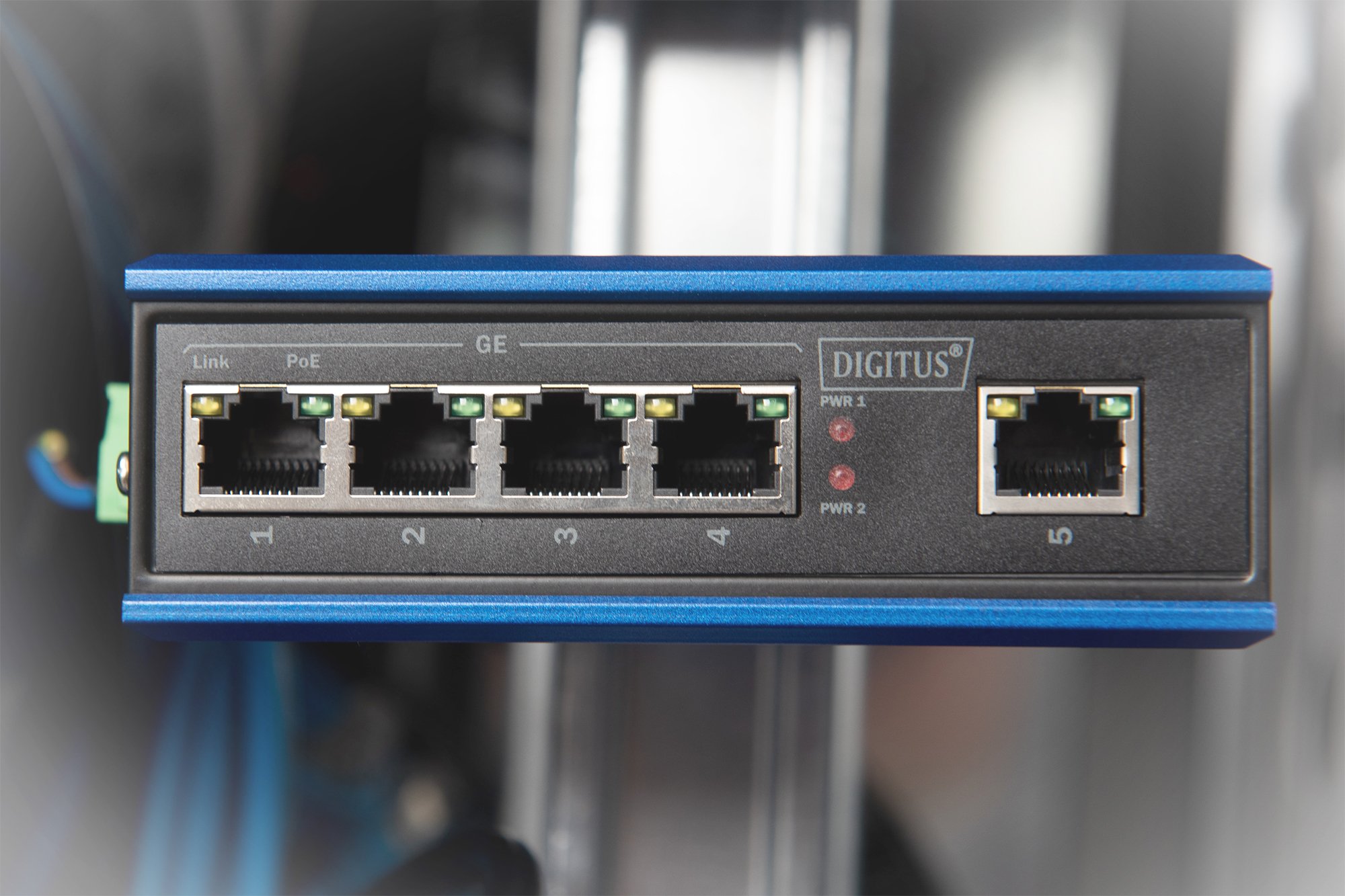 Digitus 4 Port Gigabit Ağ Poe Anahtarı, Endüstriyel, Yönetilmeyen, 1 RJ45 Uplink