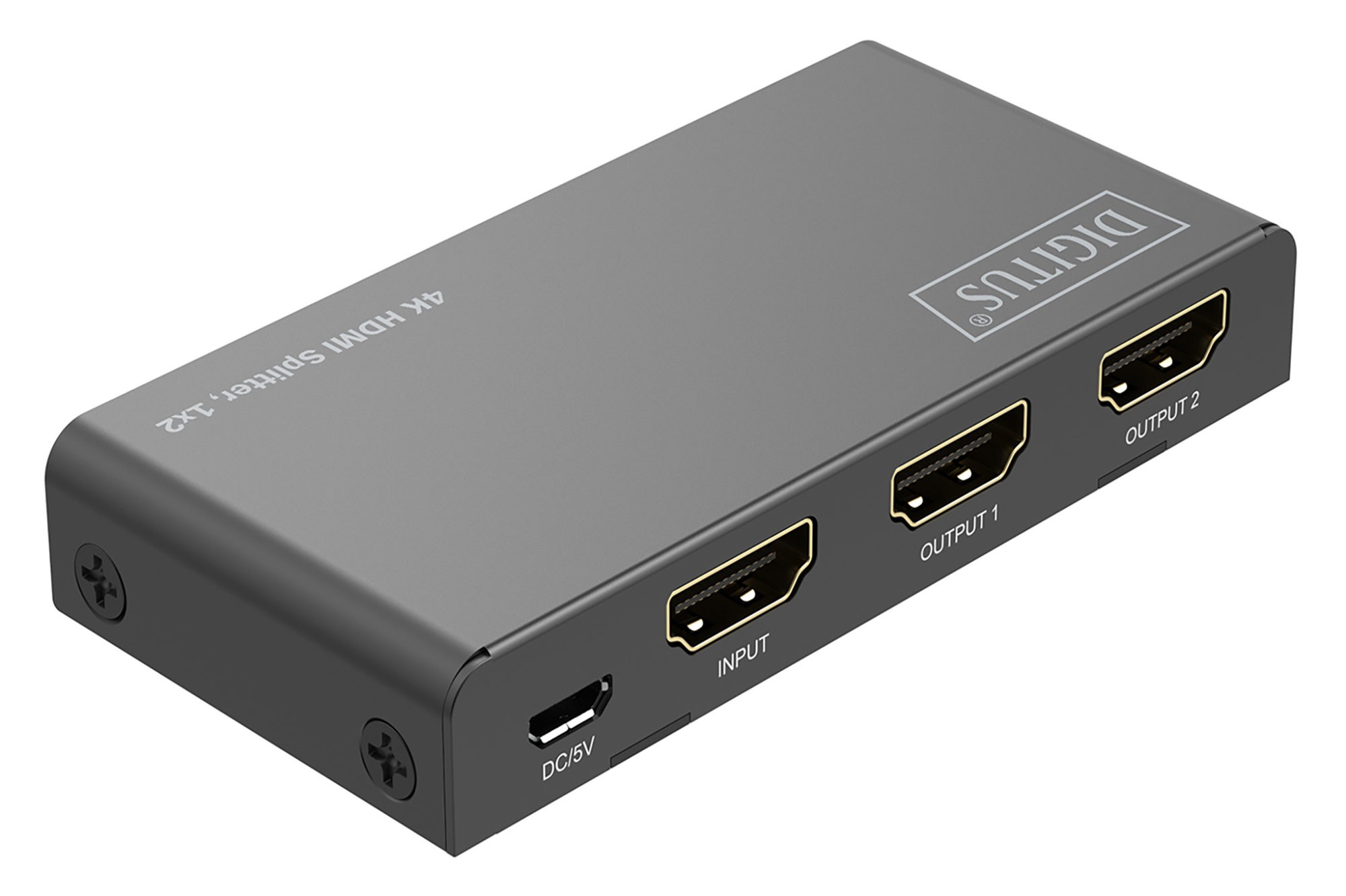 DIGITUS 4K HDMI ayırıcı, 1x2 HDMI ayırıcı, 4K/60Hz HDCP 2.3, EDID kontrolü