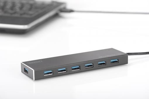 Dıgıtus USB 3.0 7 Portlu Çoklayıcı Adaptörlü