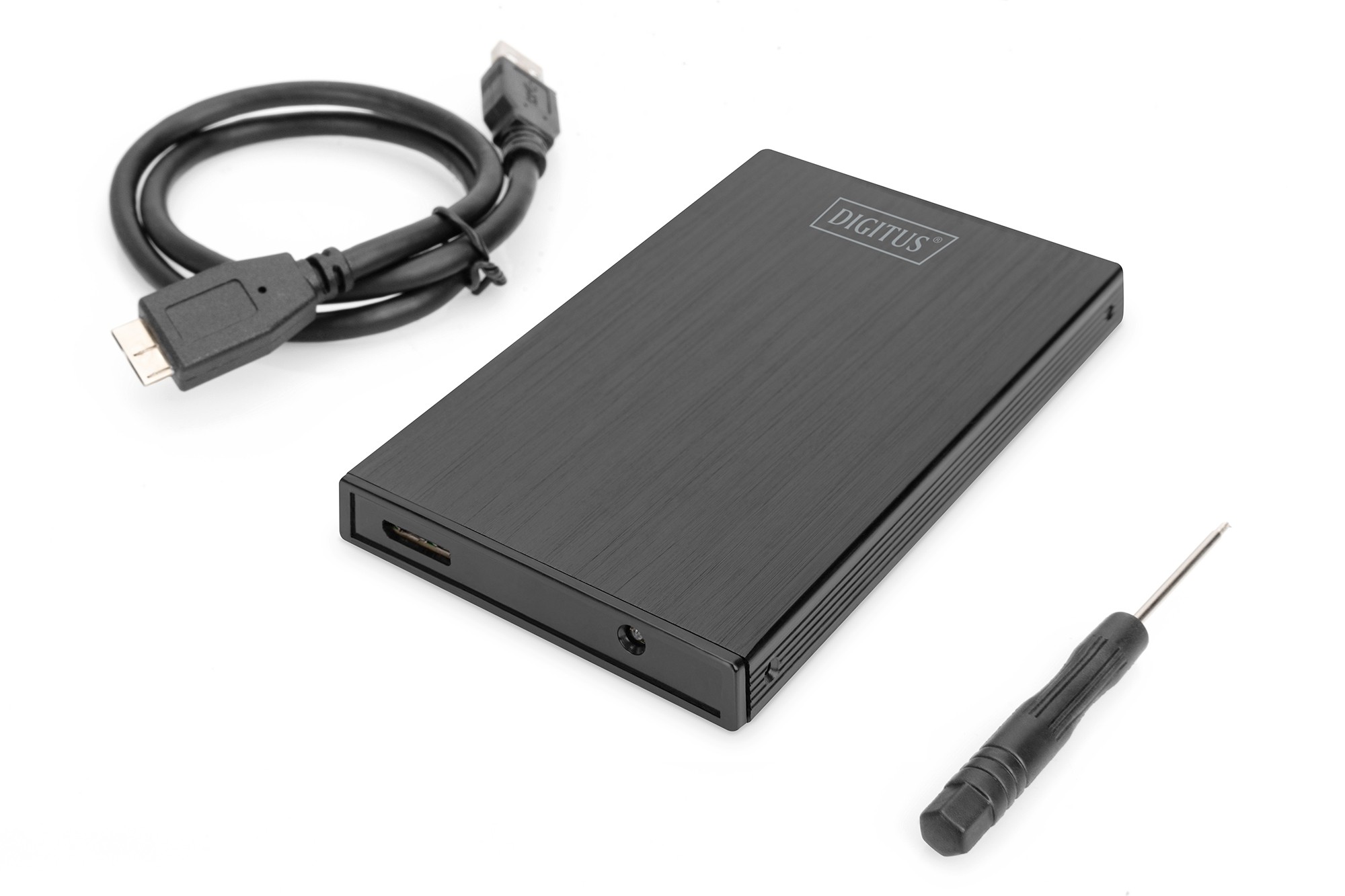 Harici 2,5" SSD/HHD Disk Kutusu, yüksek kaliteli alüminyum gövde ile USB 3.0'da SATA I-III