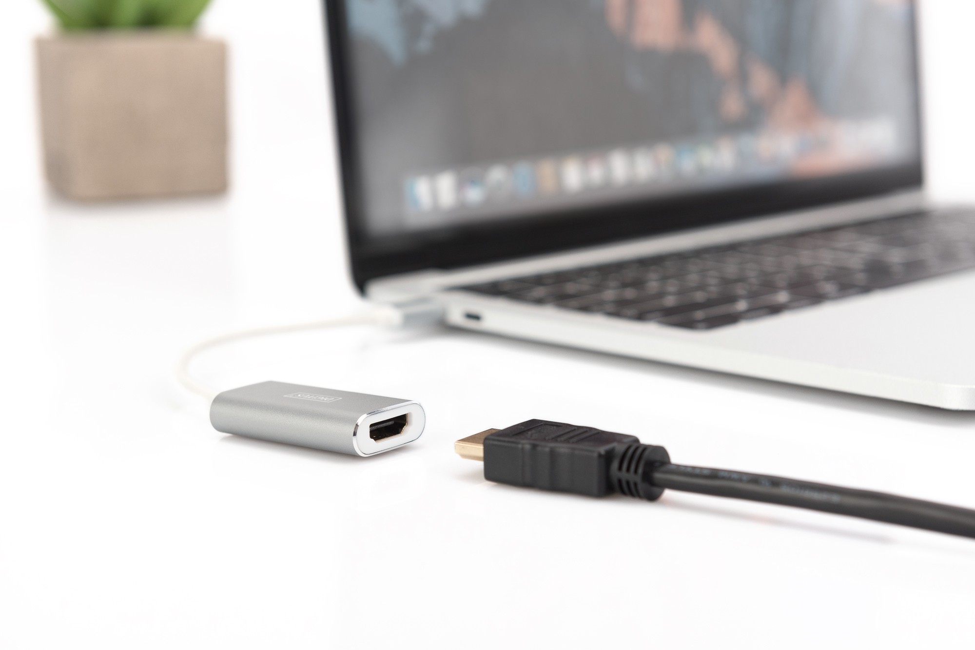 Digitus Usb Type C 4K Hdmı Adapter, Aluminium Housing, 20Cm Cable Length Chipset Da-70836