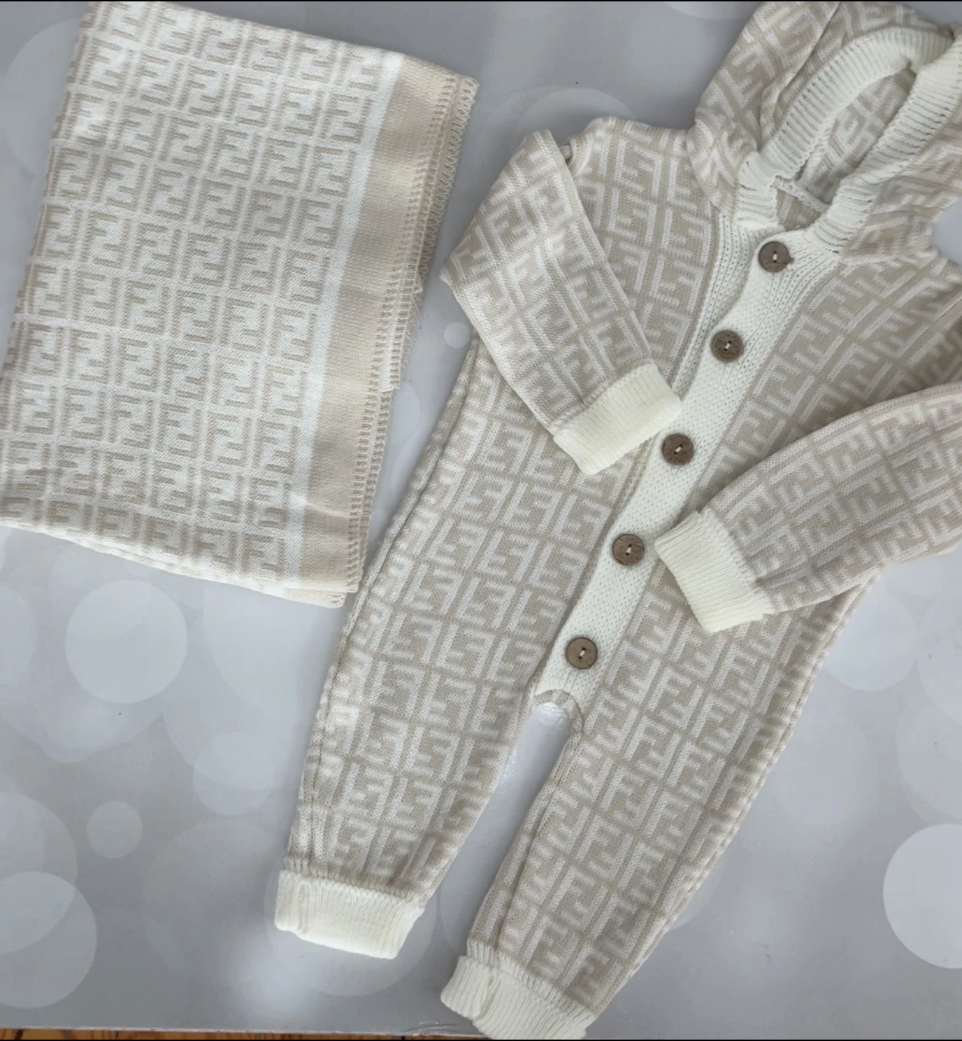 BATTANİYELİ VİNTAGE MODEL ZIBIN TAKIMI - EKRU