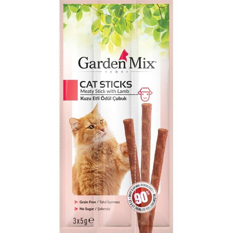 Cat Sticks Kuzu Etli Tahılsız Kedi Ödül Çubuğu 3*5 gr