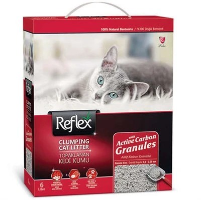 Reflex Aktif Karbon Granüllü Topaklanan Kedi Kumu 10 lt
