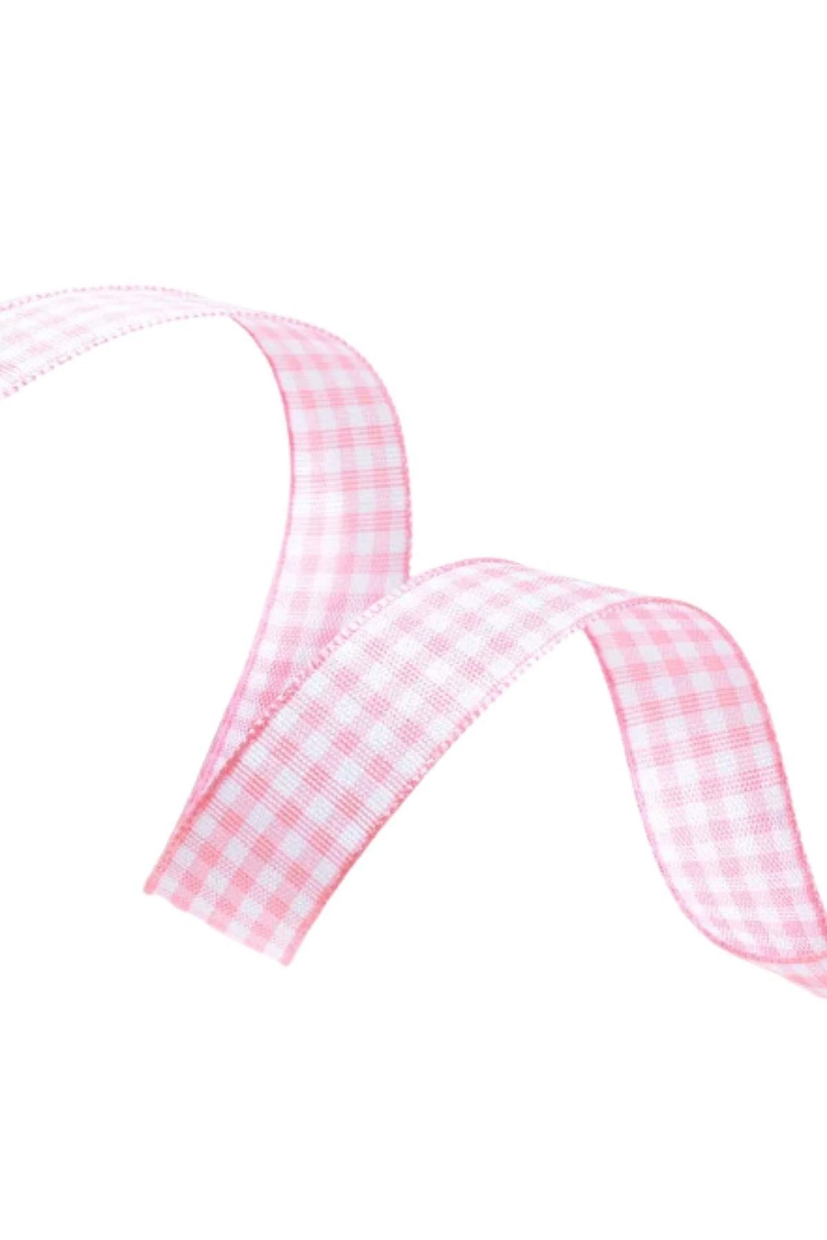 Tafta Ekoseli Kurdele 25 mm Pudra 2 Metre