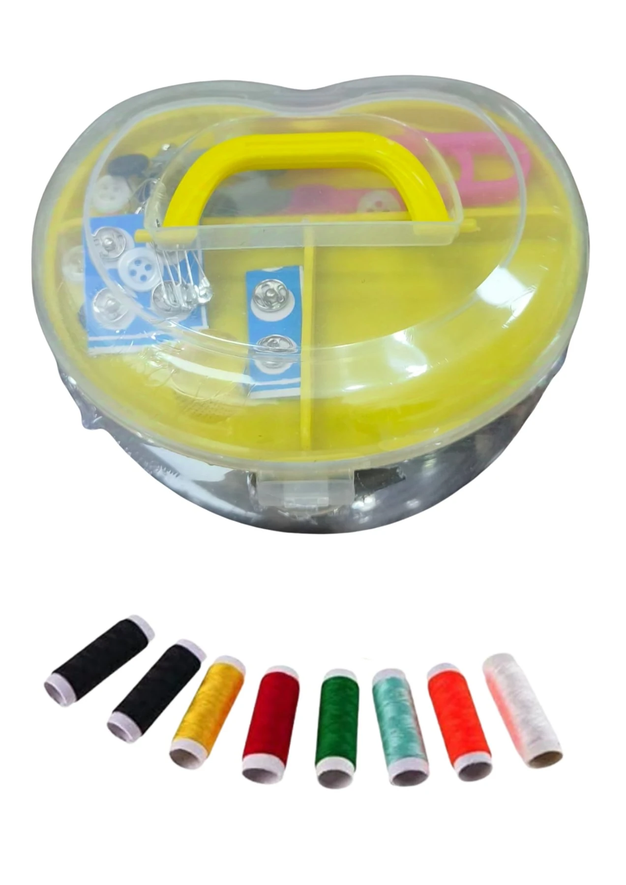 İplik Set Büyük Kalp Plastik Dikiş Seti
