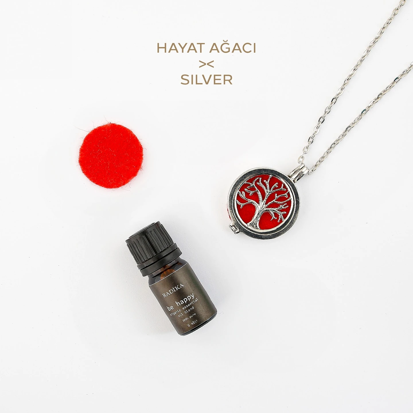 Aromaterapi Kolyesi | Hayat Ağacı Kolye | Uçucu Yağ Damlatmak için