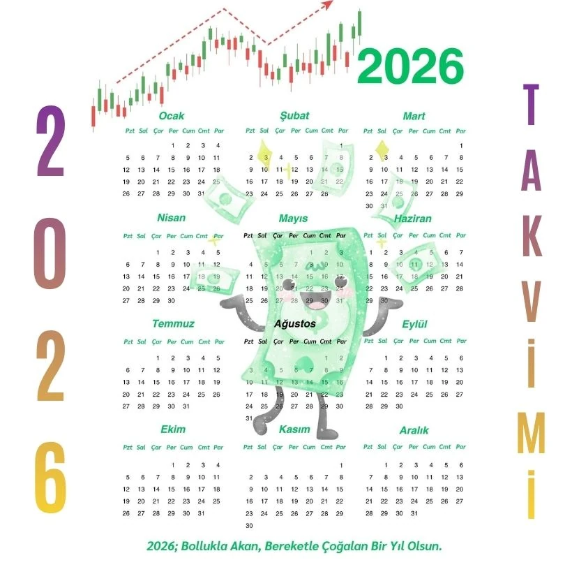 Yıllık Takvim Para Yükselişte Tasarım