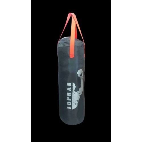 Boks Torbası Eldiven, Karabina ve Bandaj Hediyeli İçi Dolu 60x22cm Füme