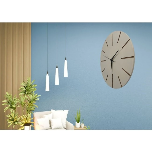 Ahşap Minimal Dekoratif Duvar Saati - 33x33 cm Kırmızı