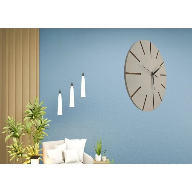 Ahşap Minimal Dekoratif Duvar Saati - 33x33 cm Kırmızı