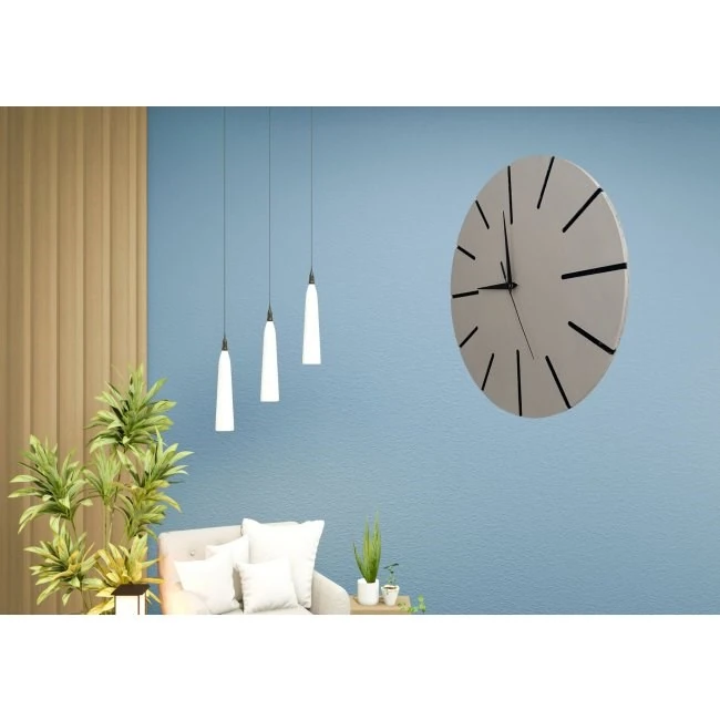 Ahşap Minimal Dekoratif Duvar Saati - 33x33 cm Bej