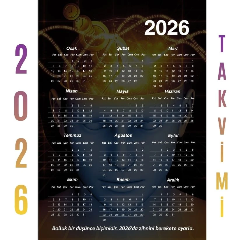 Yıllık Takvim Zihnini Berekete Ayarla Tasarım