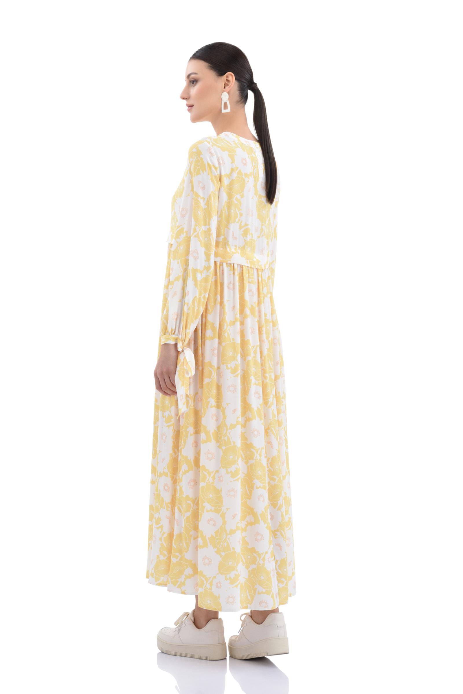 Cupro Çiçekli Elbise