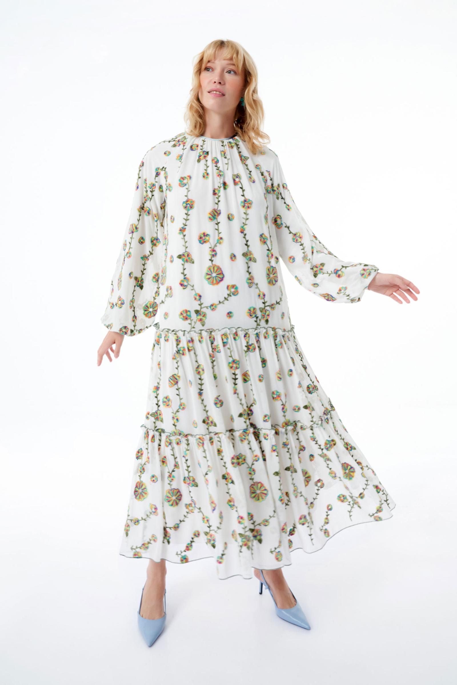 Nakışlı Uzun Kadın Elbise (SERİ 1.1.2)