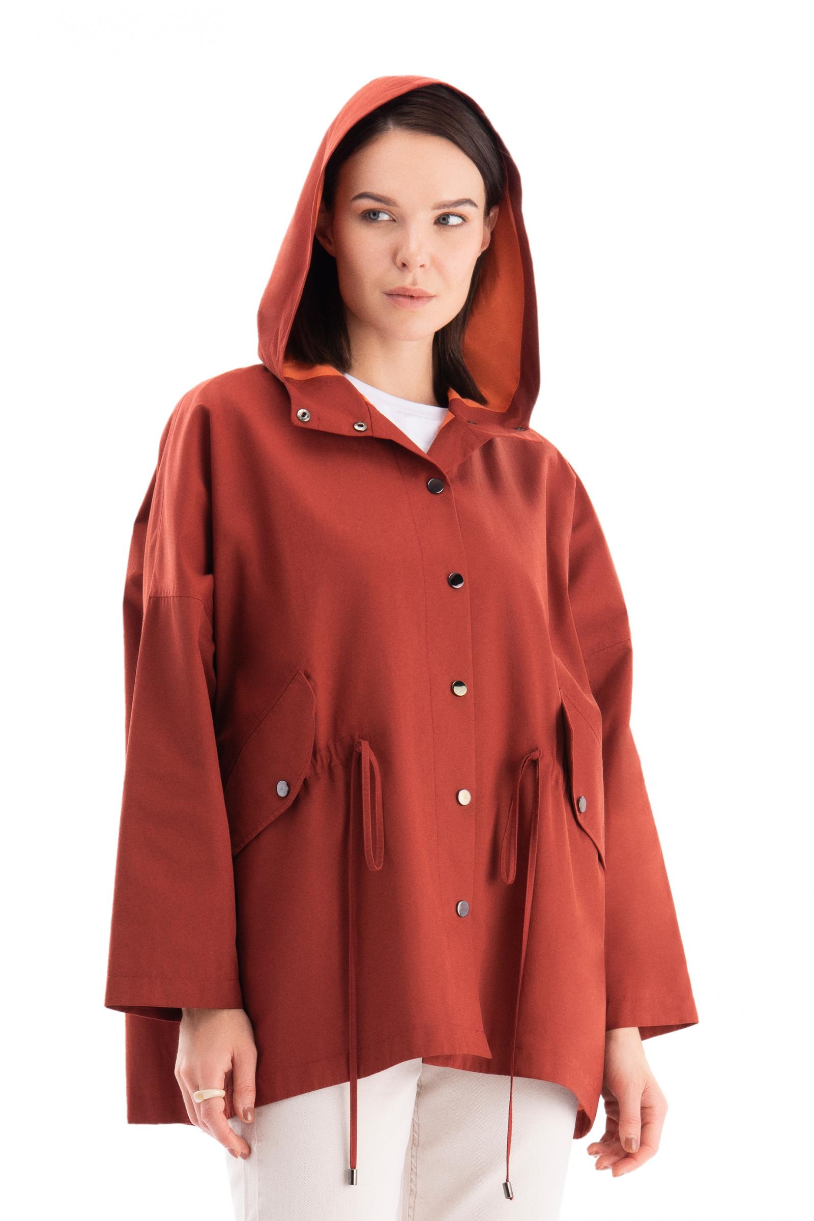 Kapüşonlu Kısa Trençkot