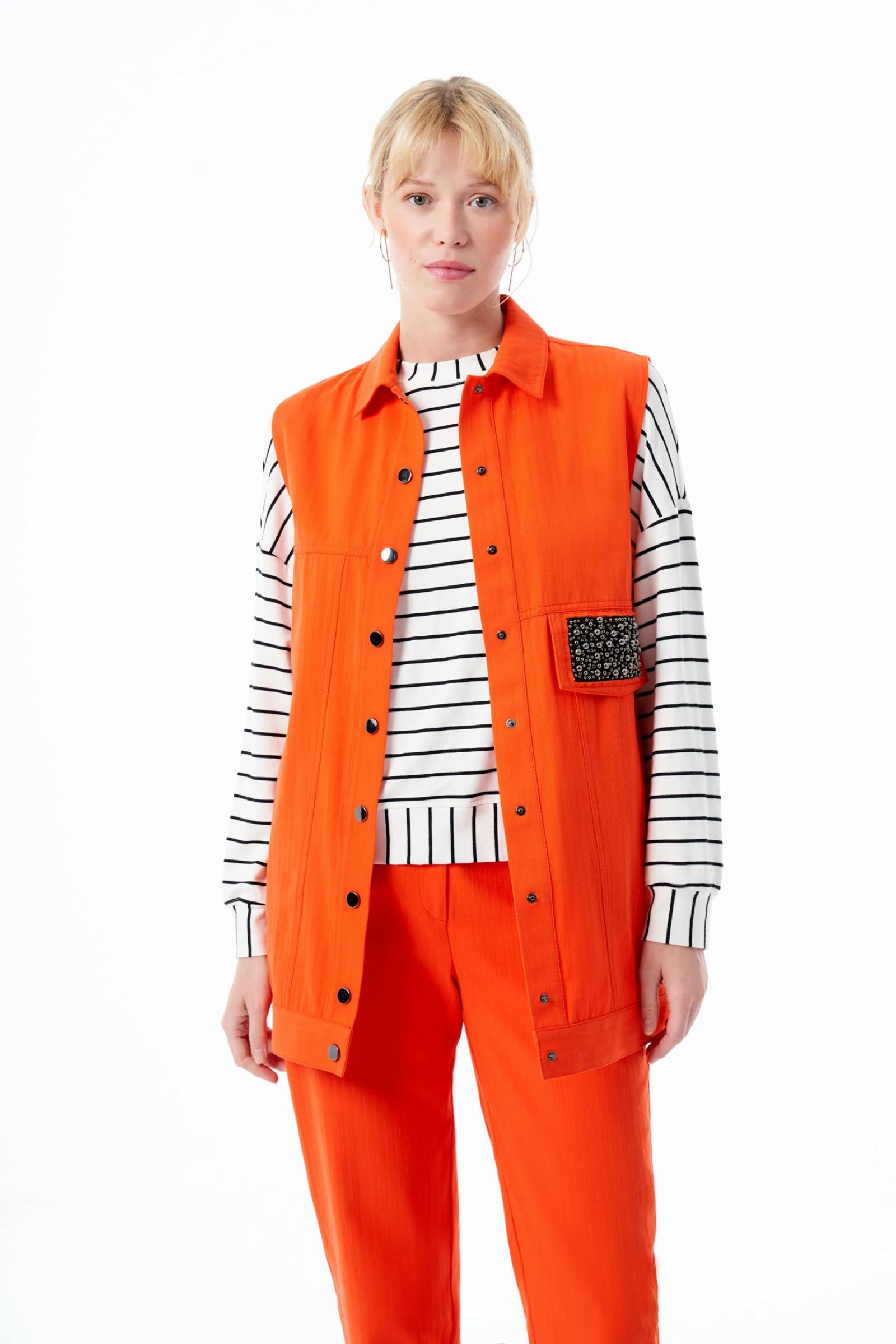 Cep Detaylı Kadın Yelek