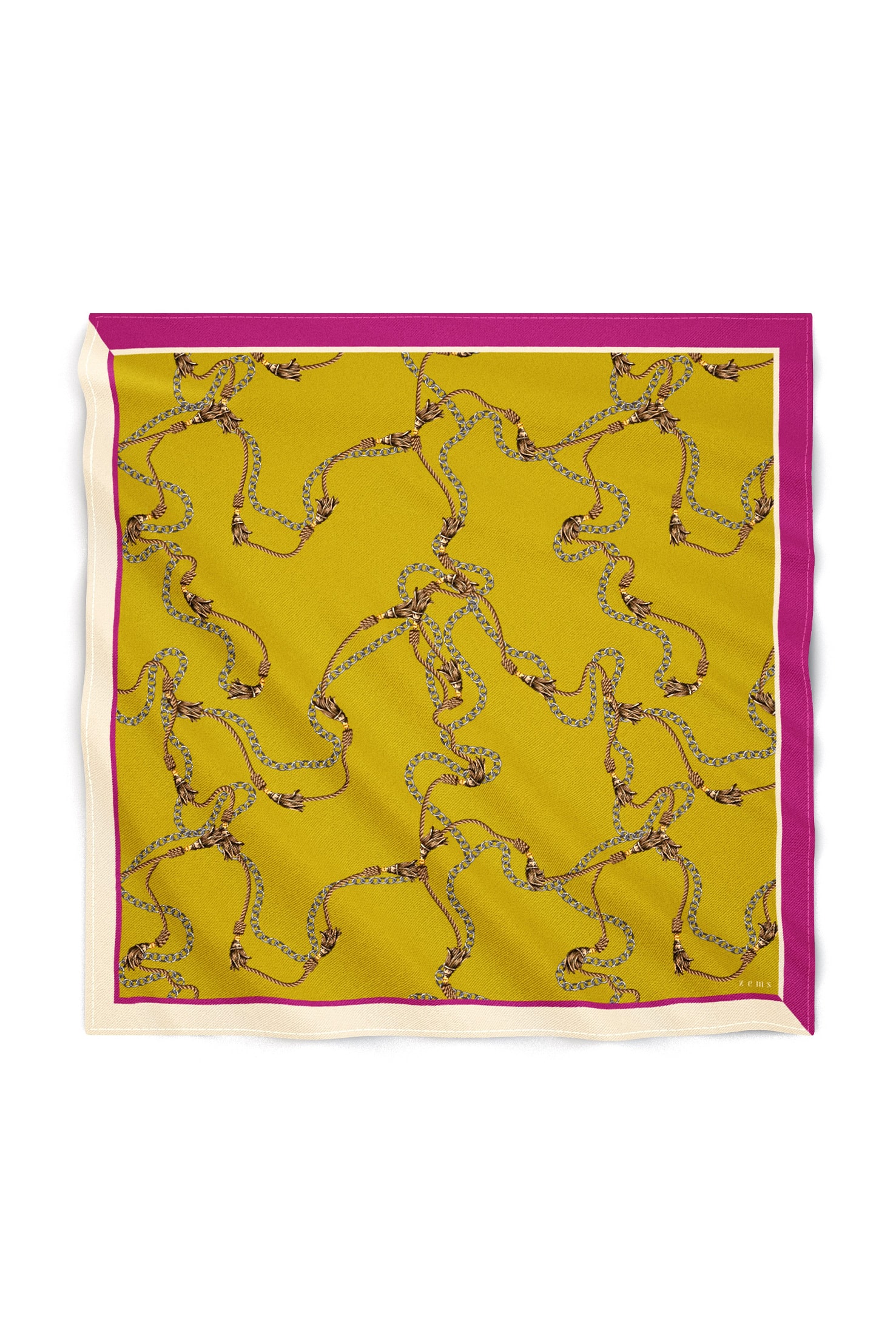 Zems Zincir Desen Twill İpek Eşarp