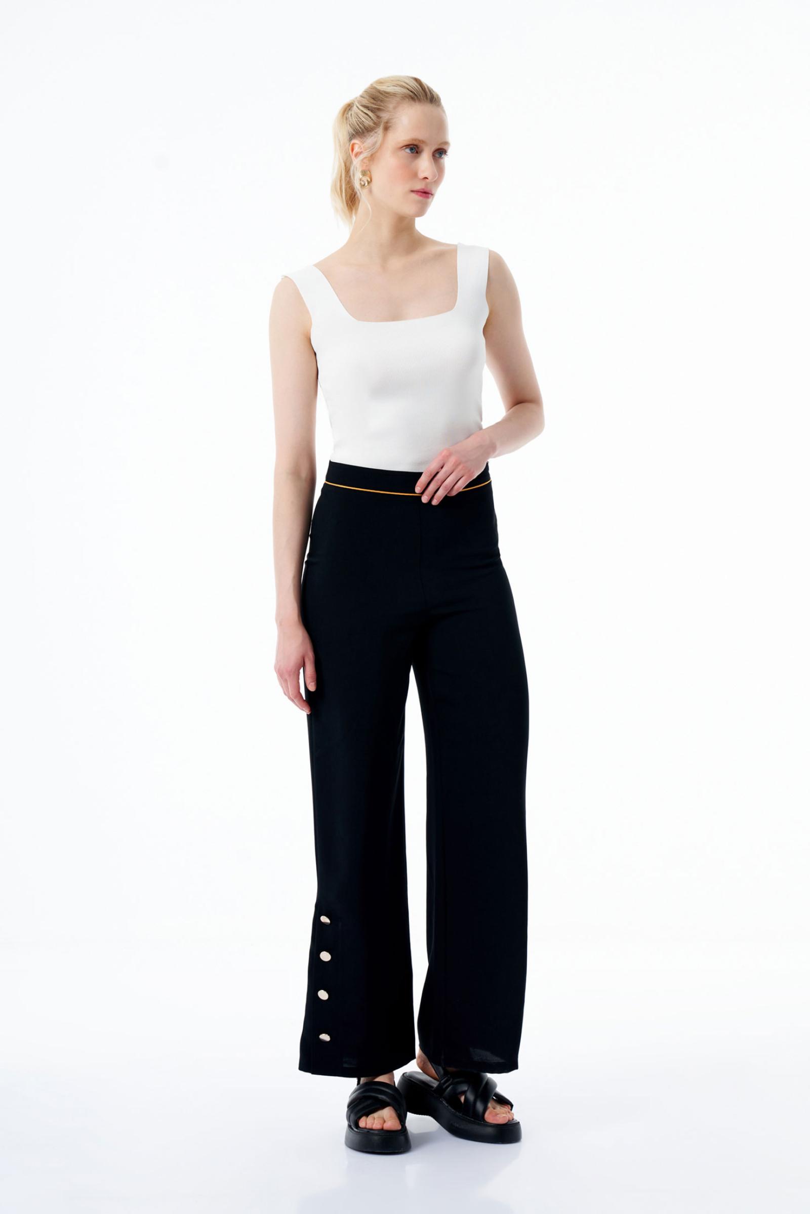 Siyah Kadın Bol Pantolon