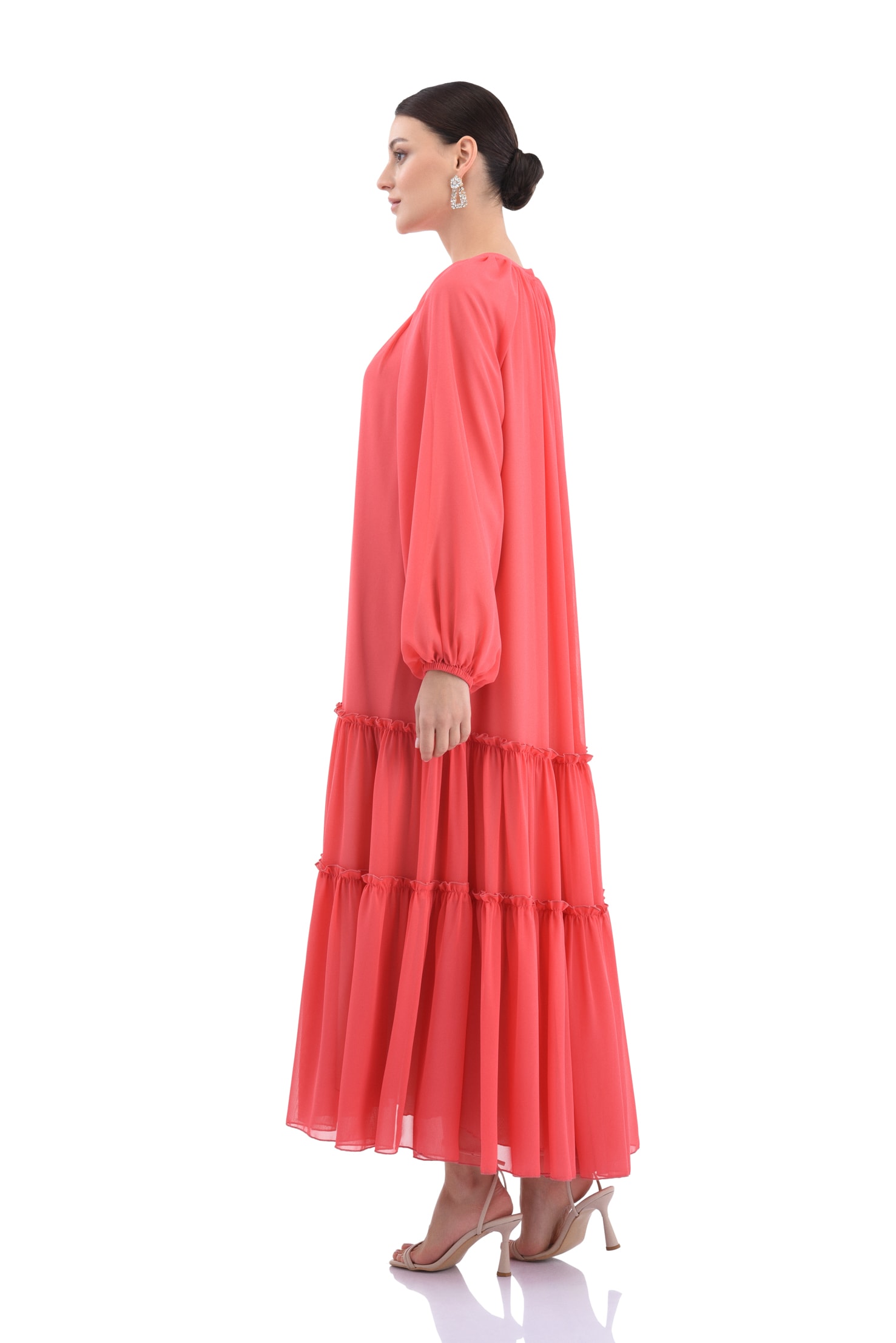 Şifon Uzun Kadın Elbise