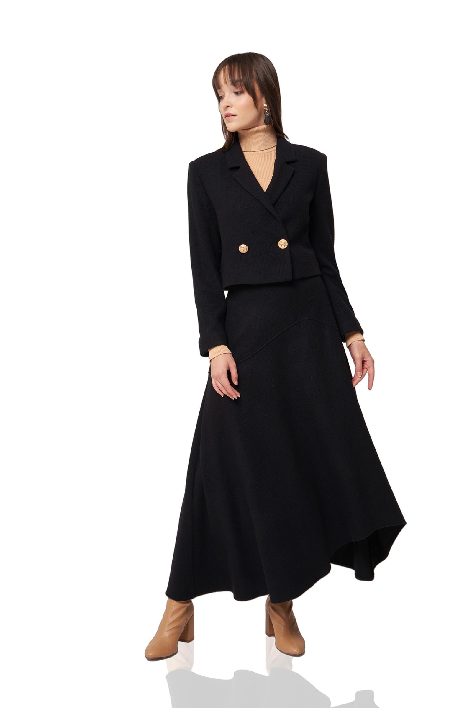 Siyah Uzun Kadın Etek