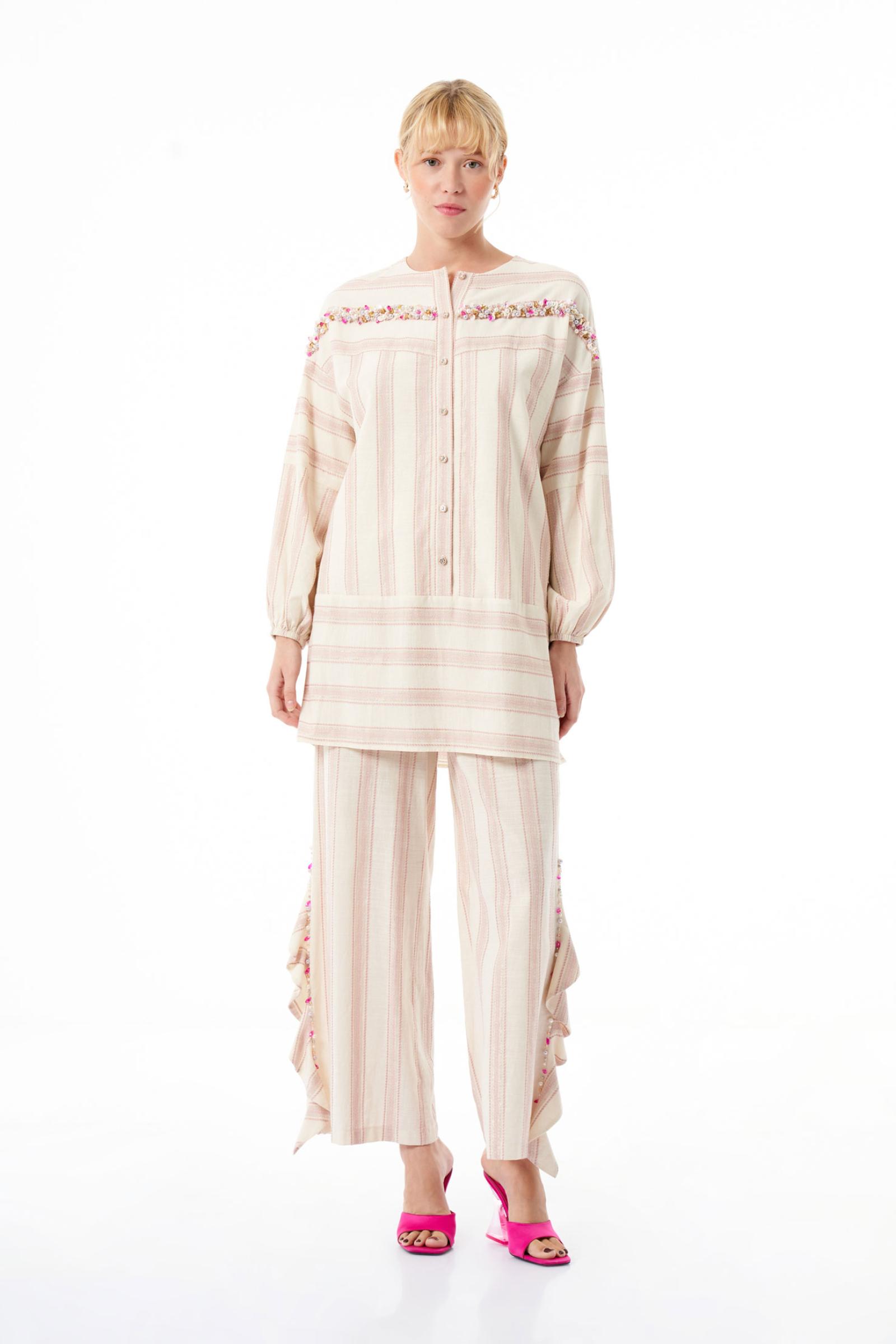 Pul Boncuk İşlemeli Kadın Tunik