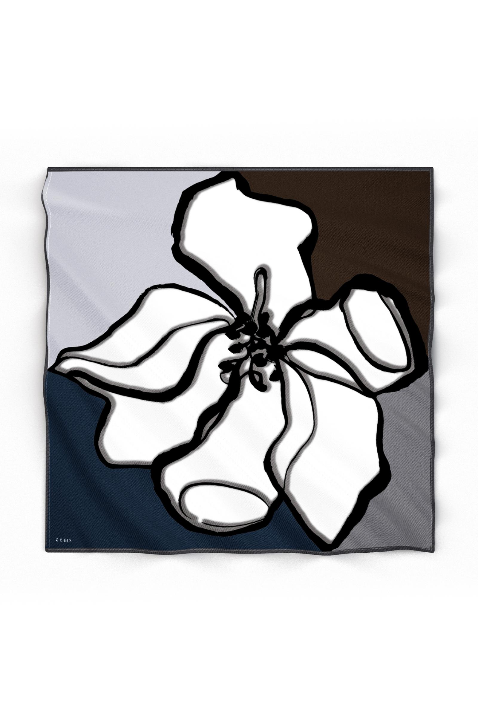 Zems Manolya Desen Twill İpek Eşarp