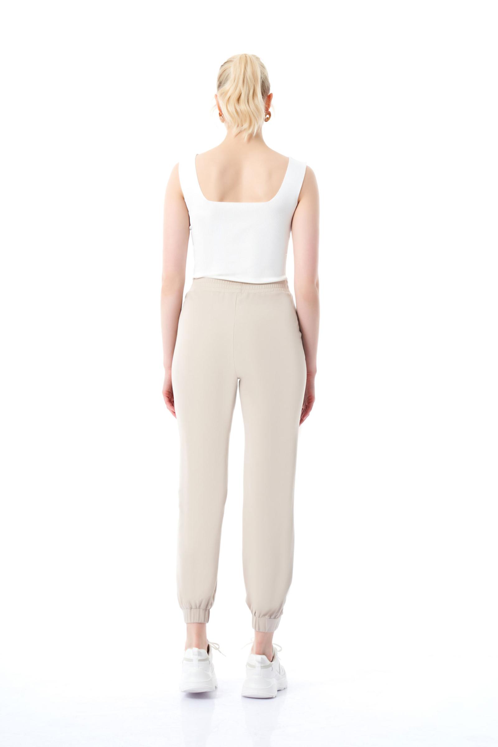 Paçası Lastikli Örme Kadın Pantolon