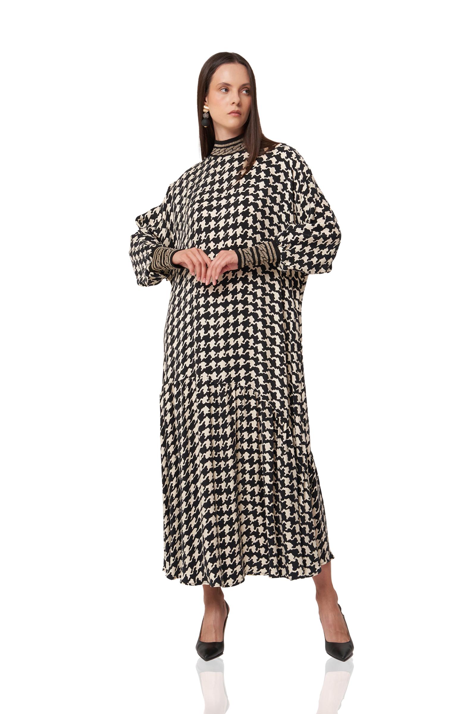 Kazayağı Cupro Uzun Elbise (SERİ 1.1.2.2)