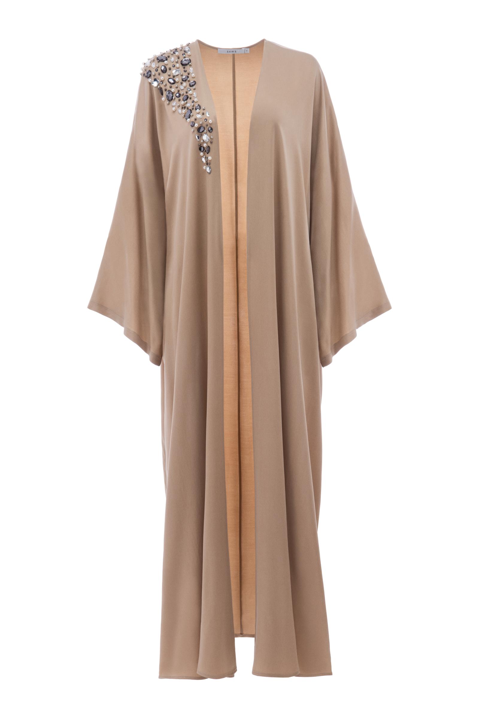 Taş İşlemeli Cupro Abaya (SERİ 1.1.2)