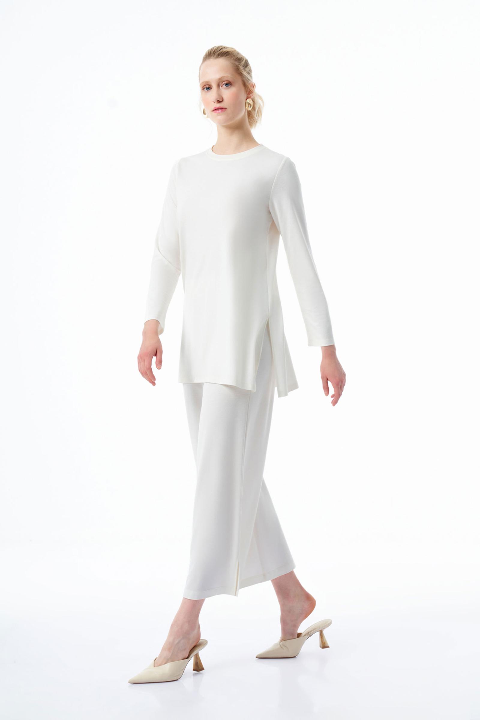 Ekru Örme Kadın Tunik