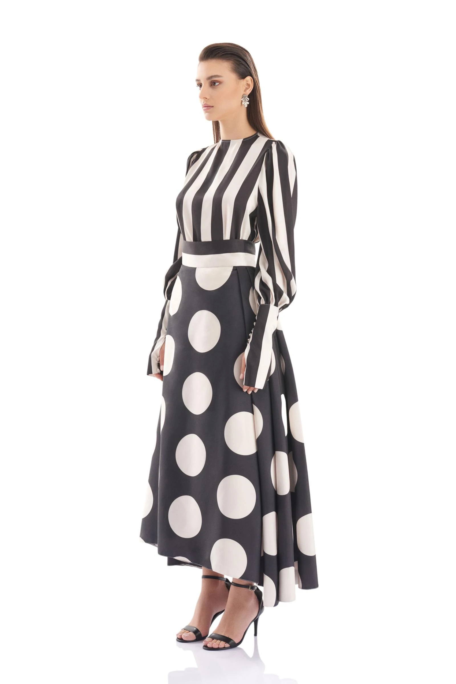 Puantiye Desenli Kadın Etek