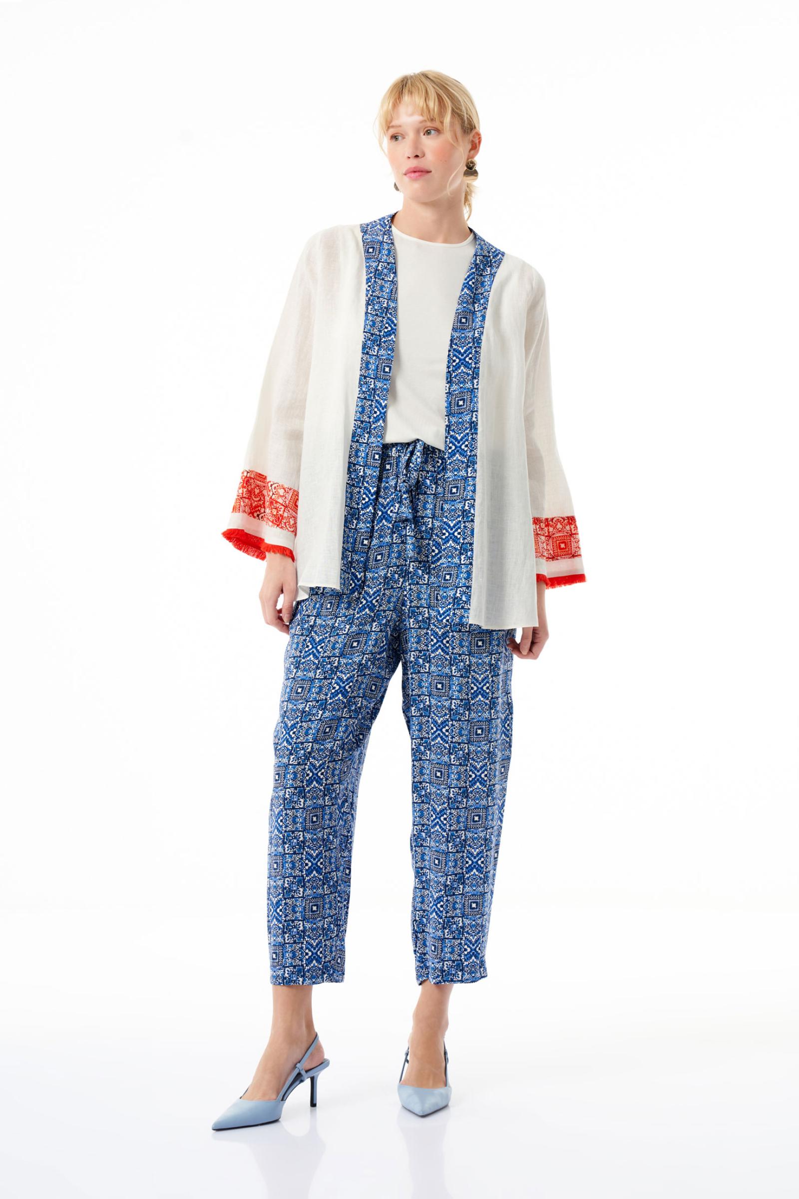 Etnik Desenli Kadın Pantolon