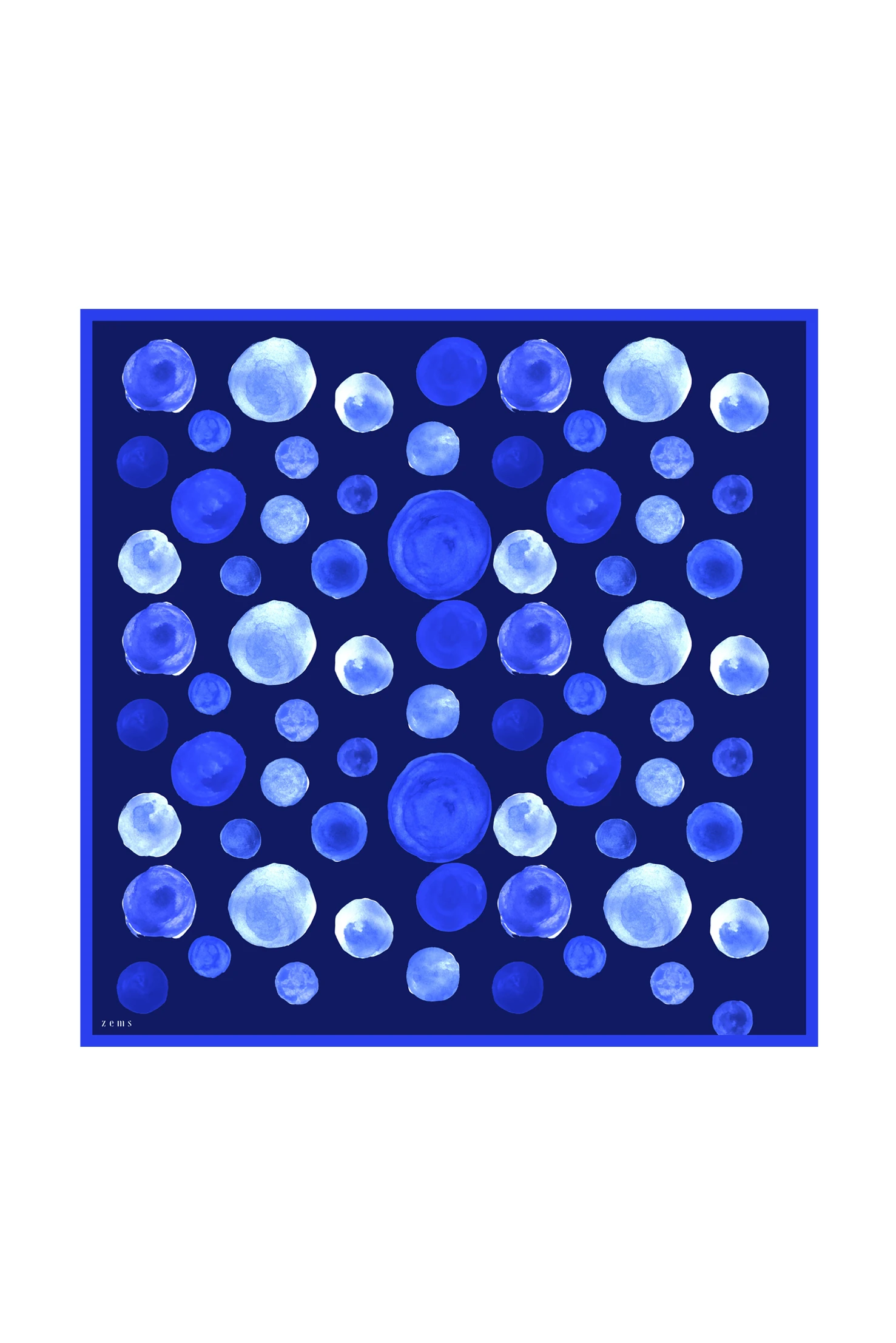 Zems Puantiye Desen Twill İpek Eşarp - SAKS