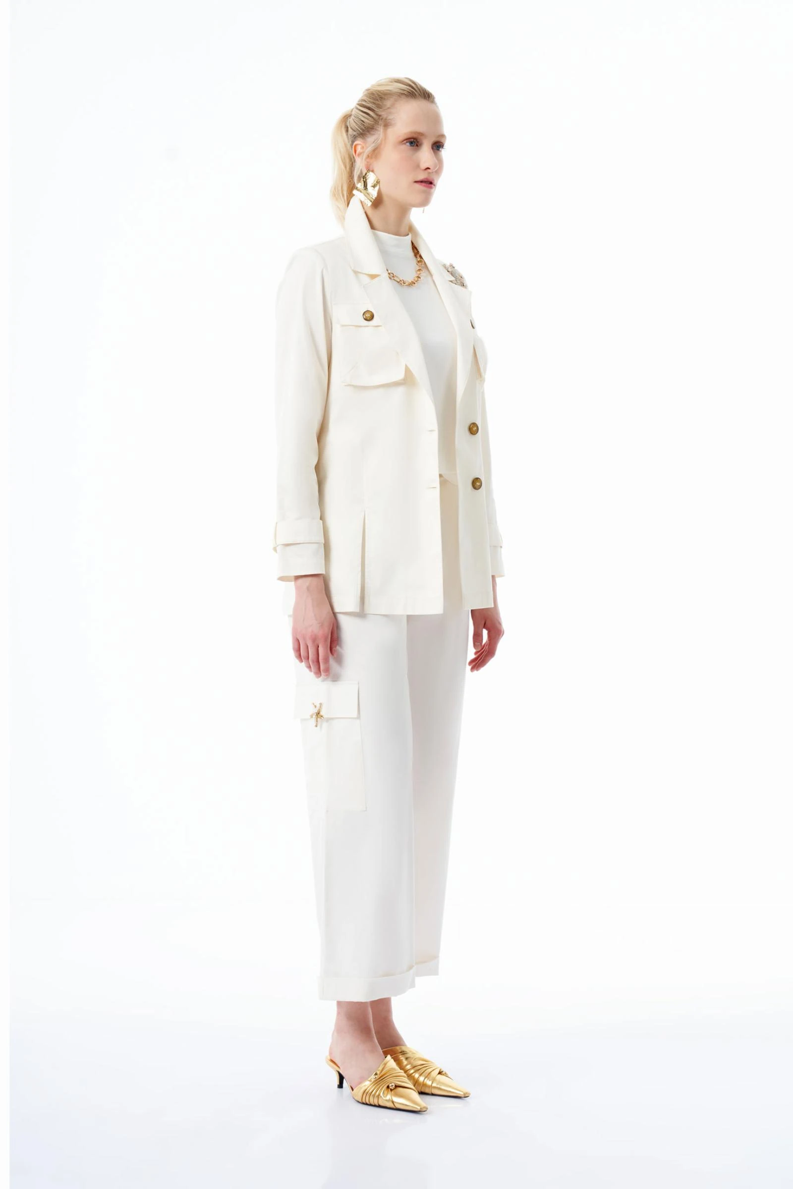 Cepli Kadın Ekru Kadın Pantolon (1.1.2)