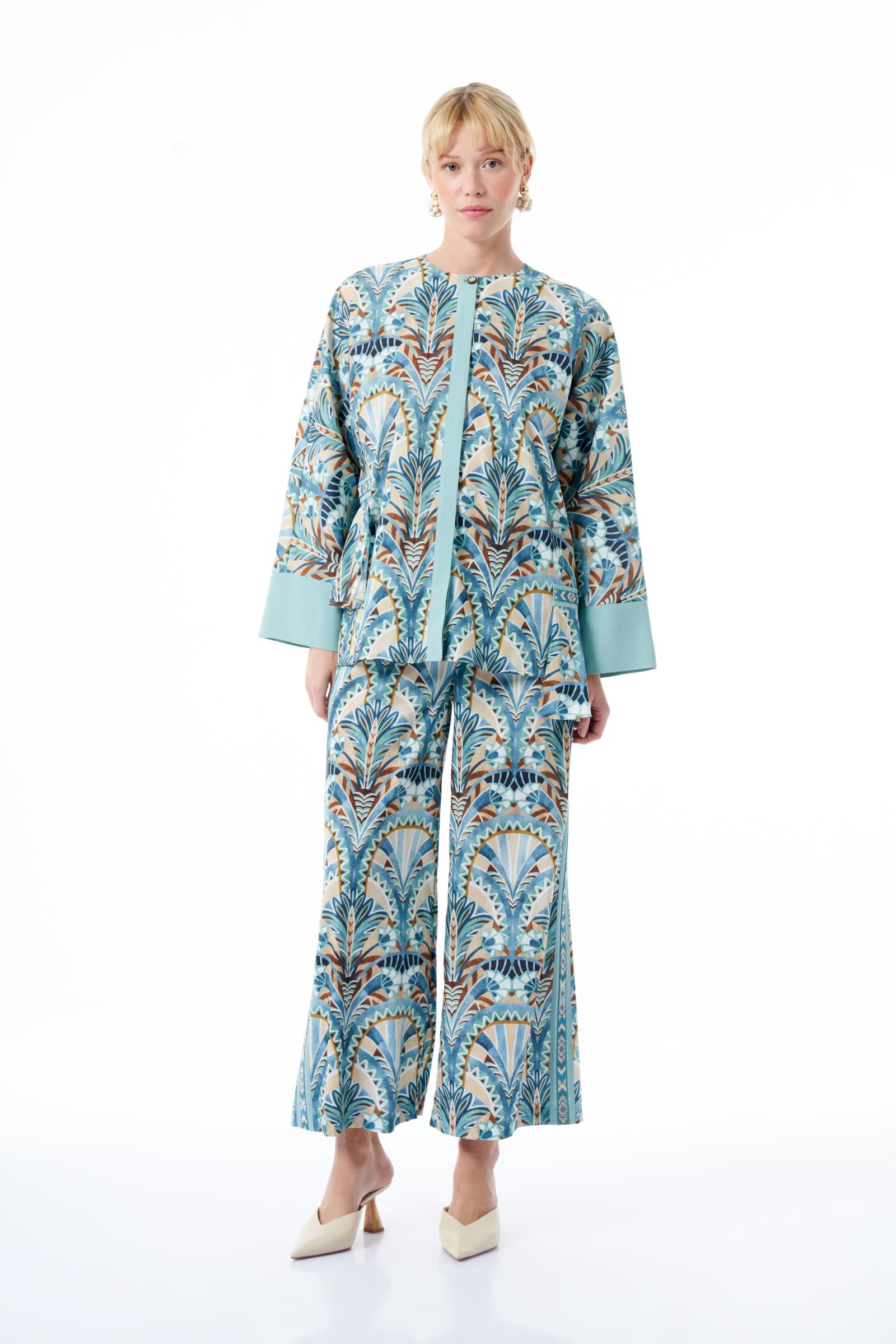 Etnik Desenli Kadın Bluz