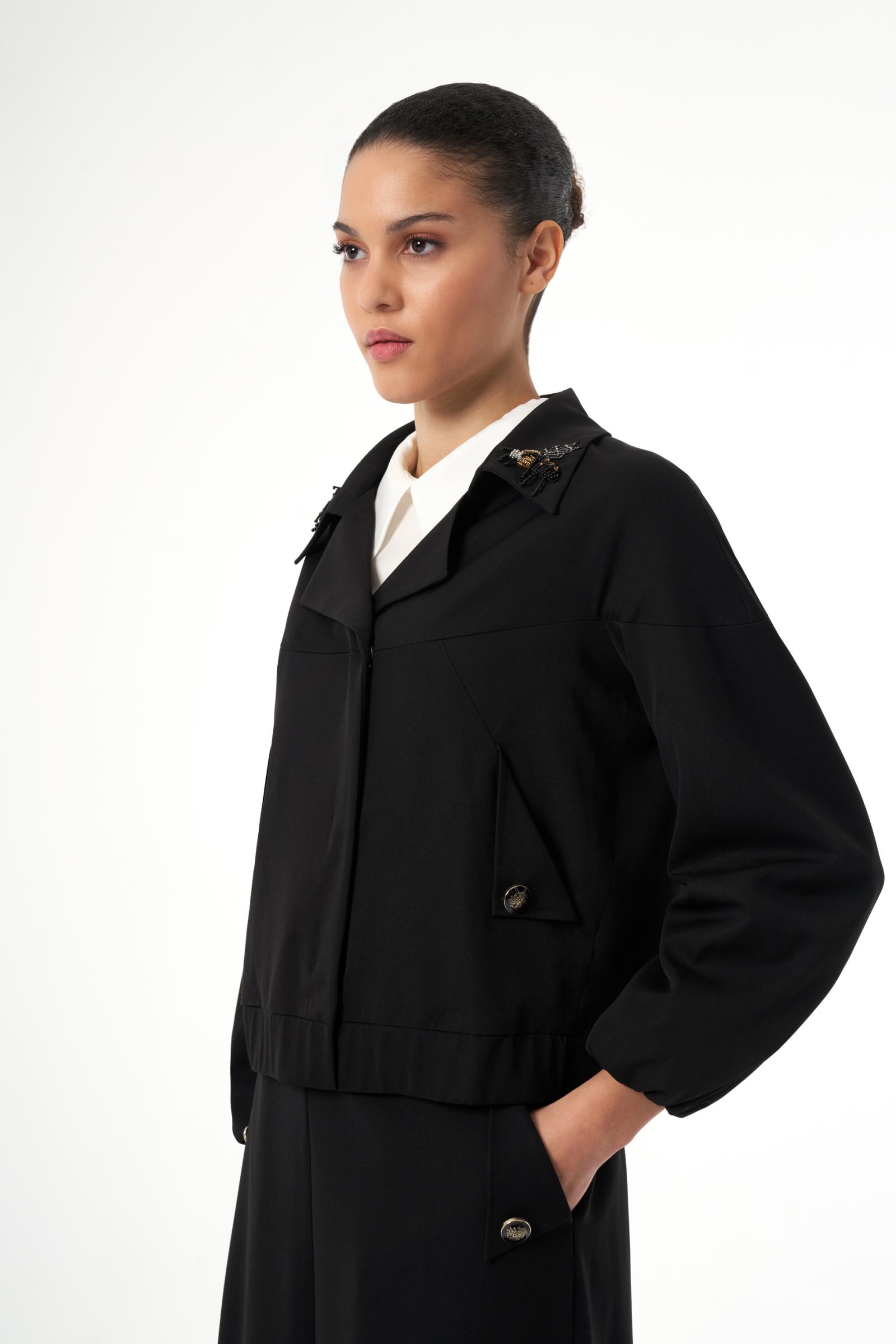 Arı Detaylı Ceket - SİYAH