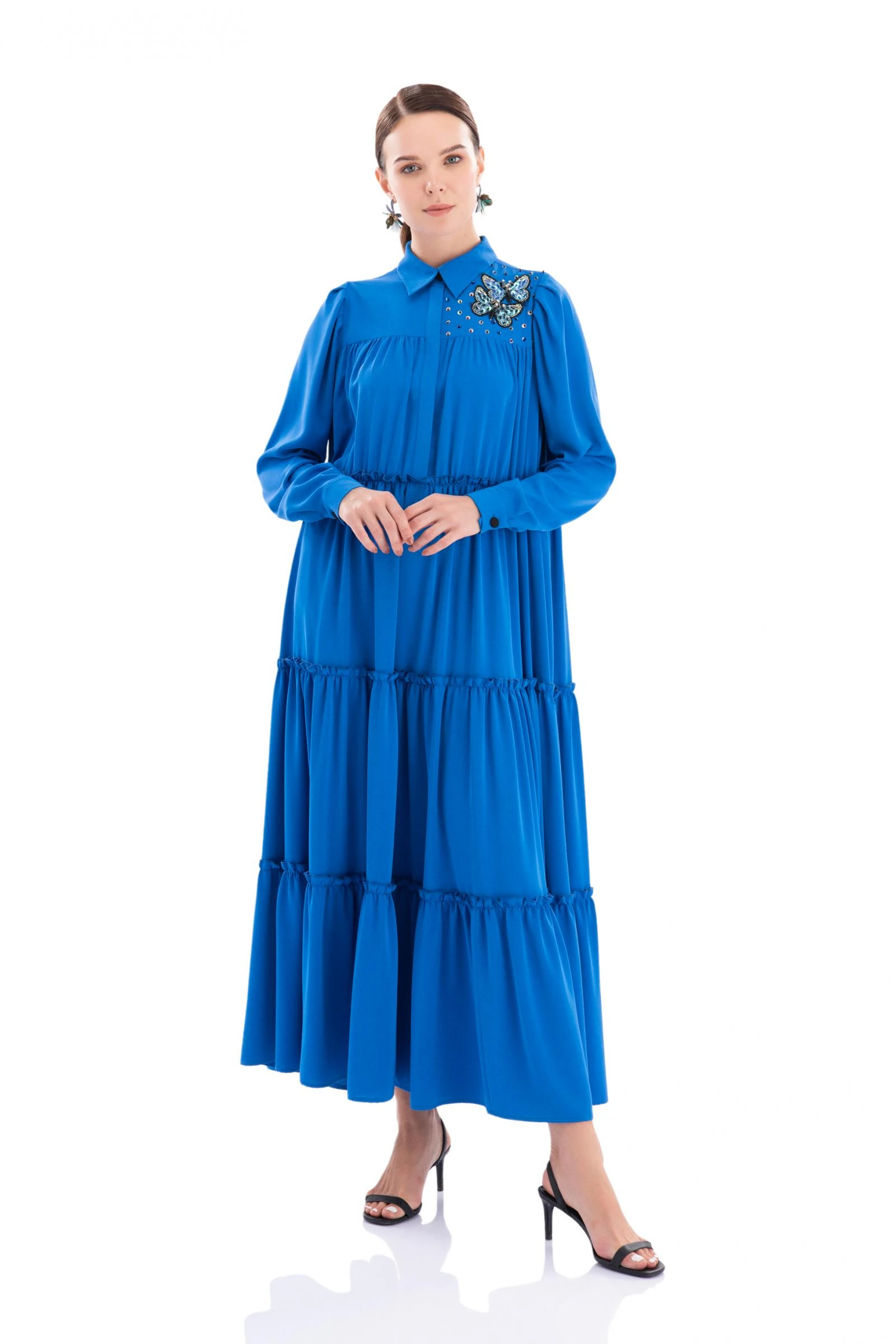 Boncuk İşlemeli Elbise