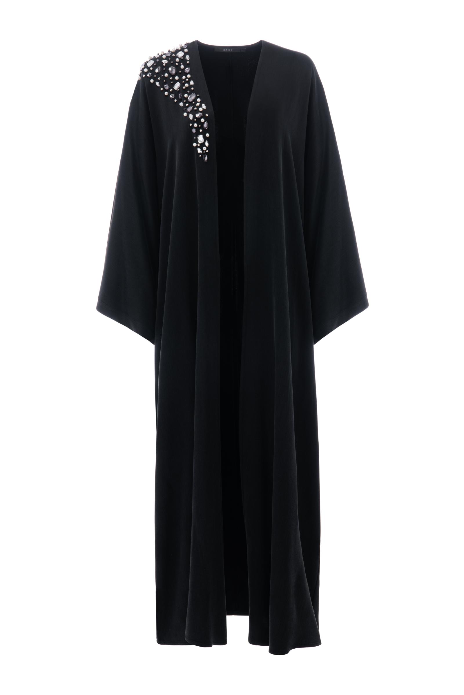 Taş İşlemeli Cupro Abaya (SERİ 1.1.2)
