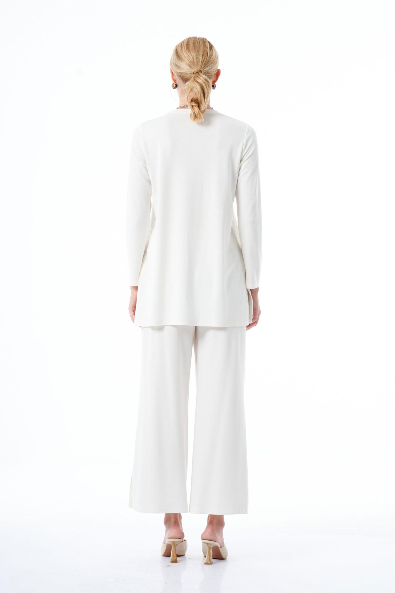 Ekru Örme Kadın Pantolon