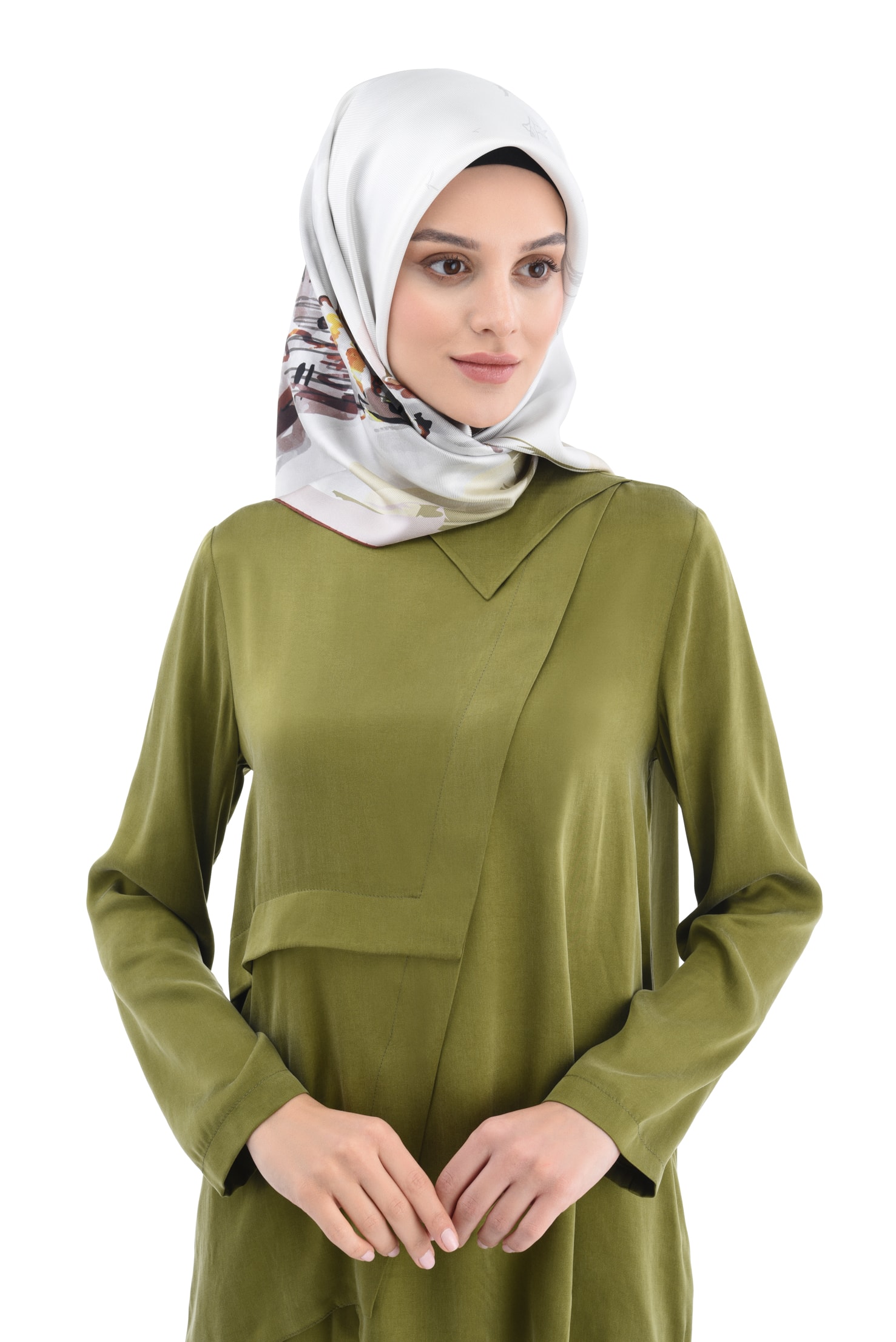 Zems İzmir Desen Twill İpek Eşarp