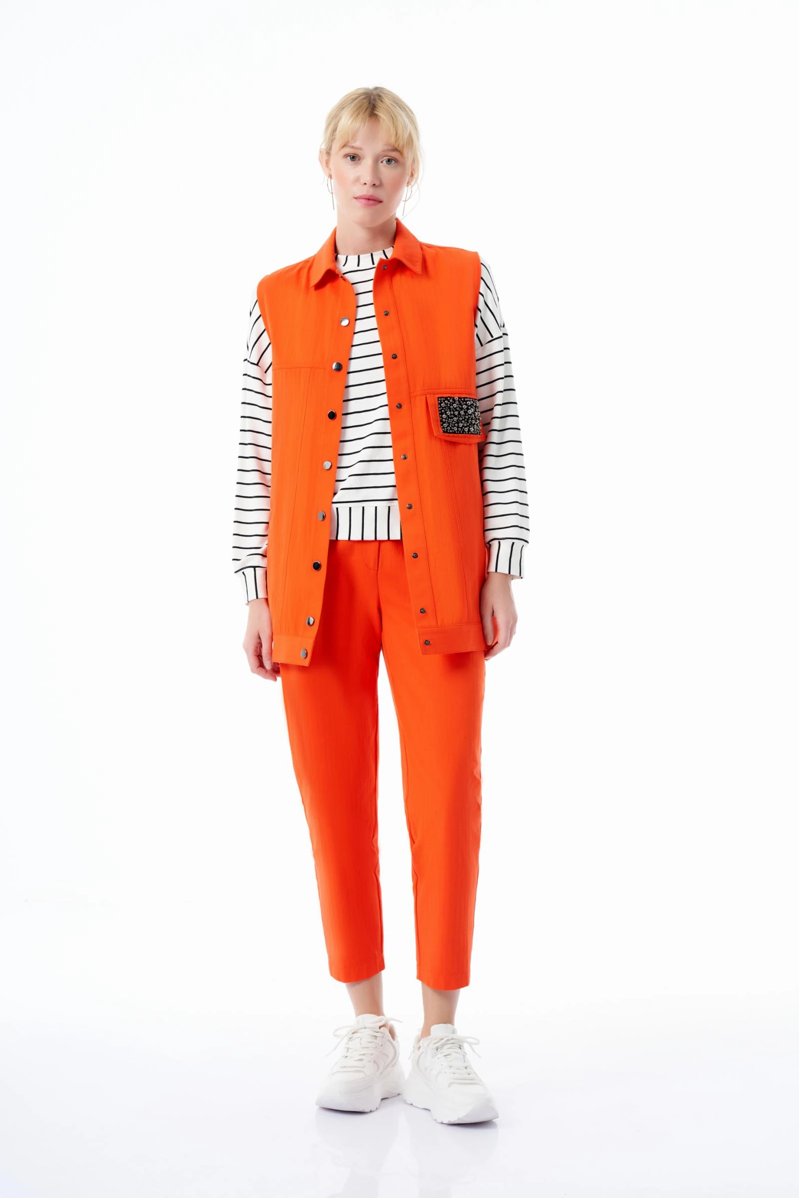 Cep Detaylı Kadın Yelek