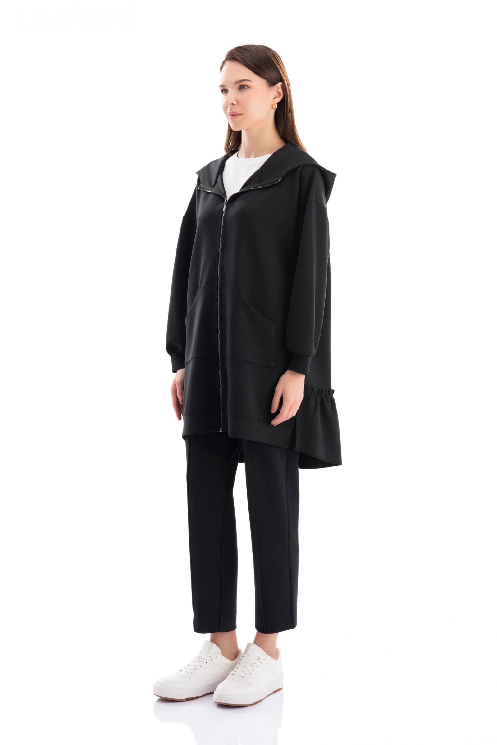 Fermuarlı Modal Ceket