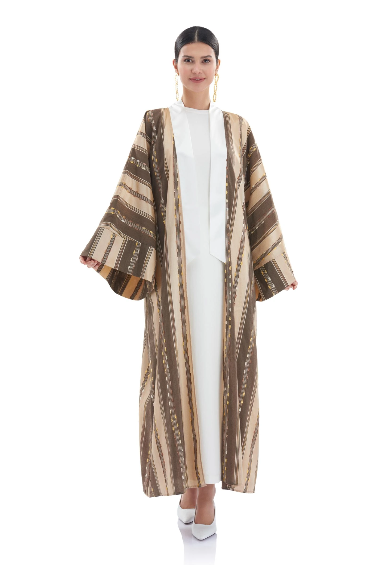 Çizgili Kahve Kimono (SERİ 1.1.1)