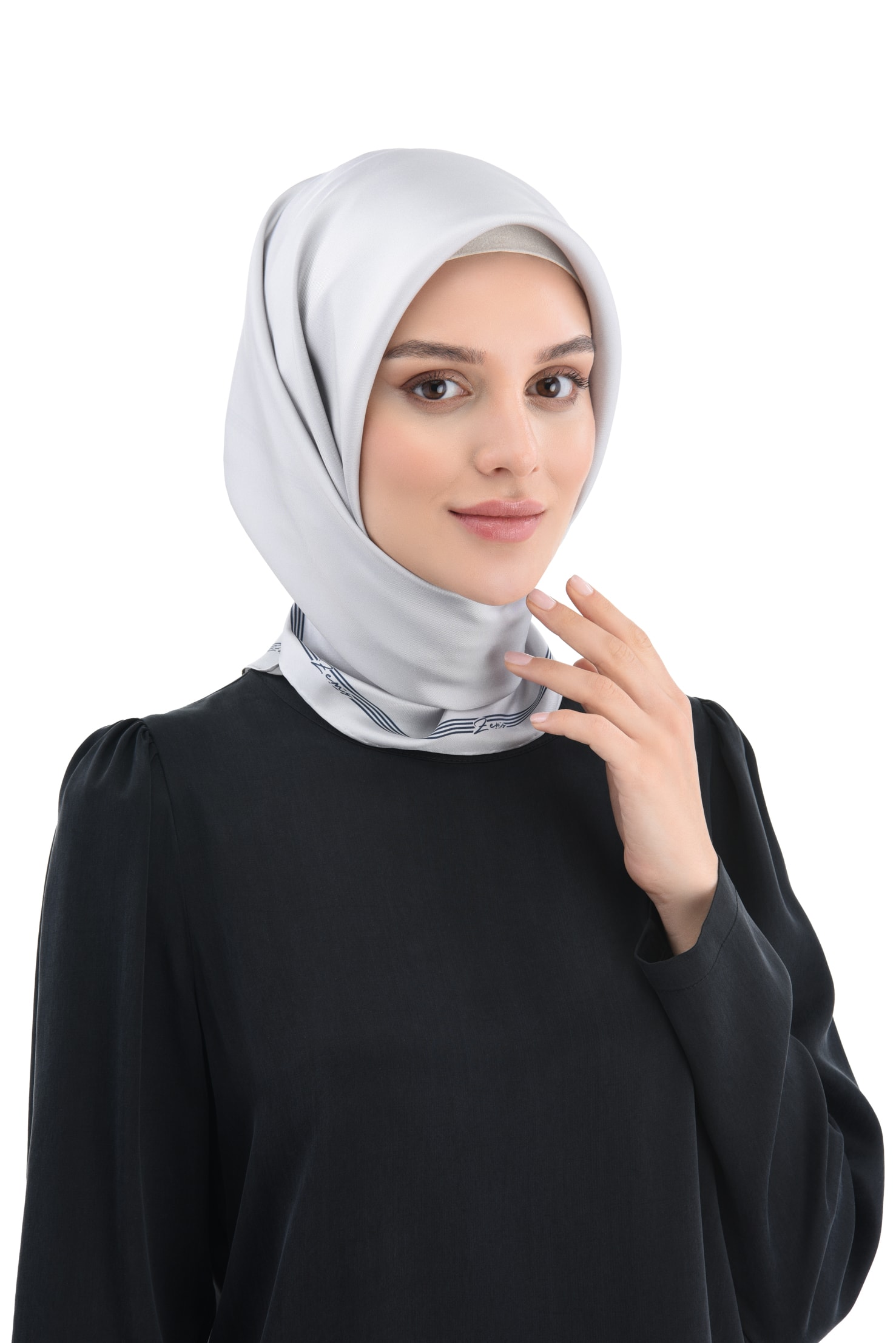 Zems Düz Renk Twill İpek Eşarp