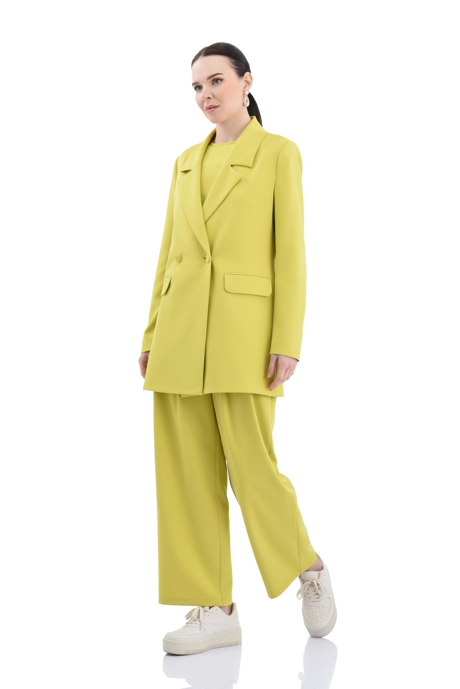 Blazer Kadın Ceket - YAĞ YEŞİLİ