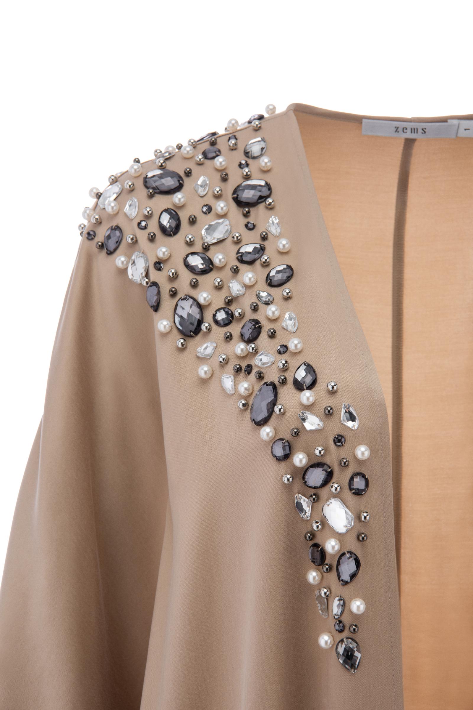 Taş İşlemeli Cupro Abaya (SERİ 1.1.2)