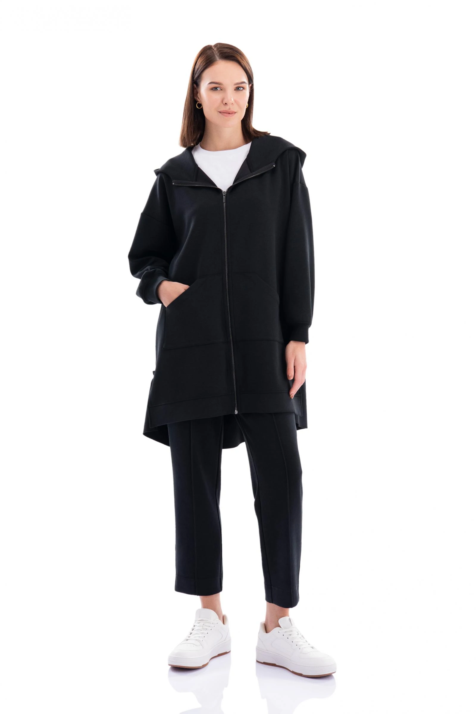 Fermuarlı Modal Ceket