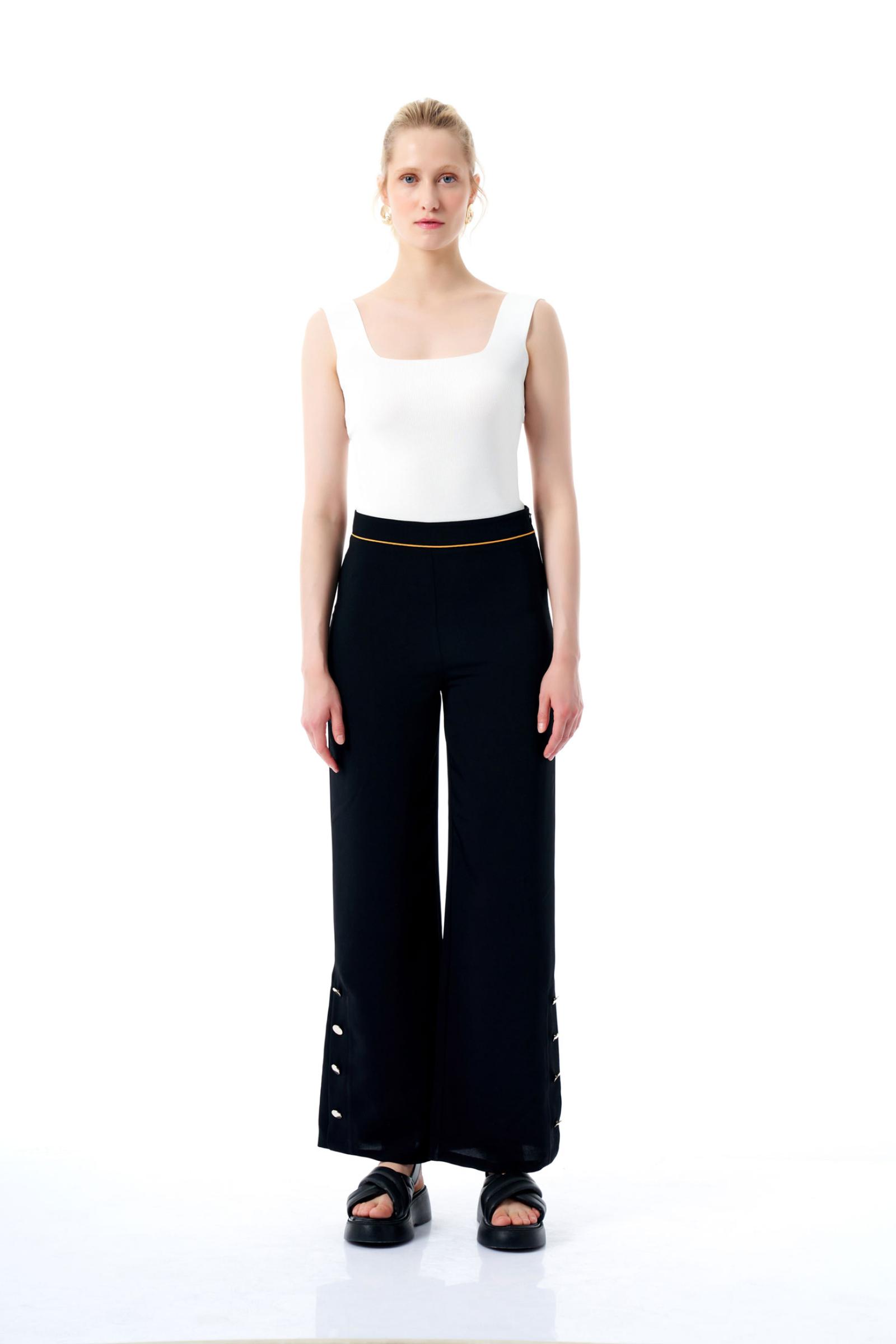 Siyah Kadın Bol Pantolon